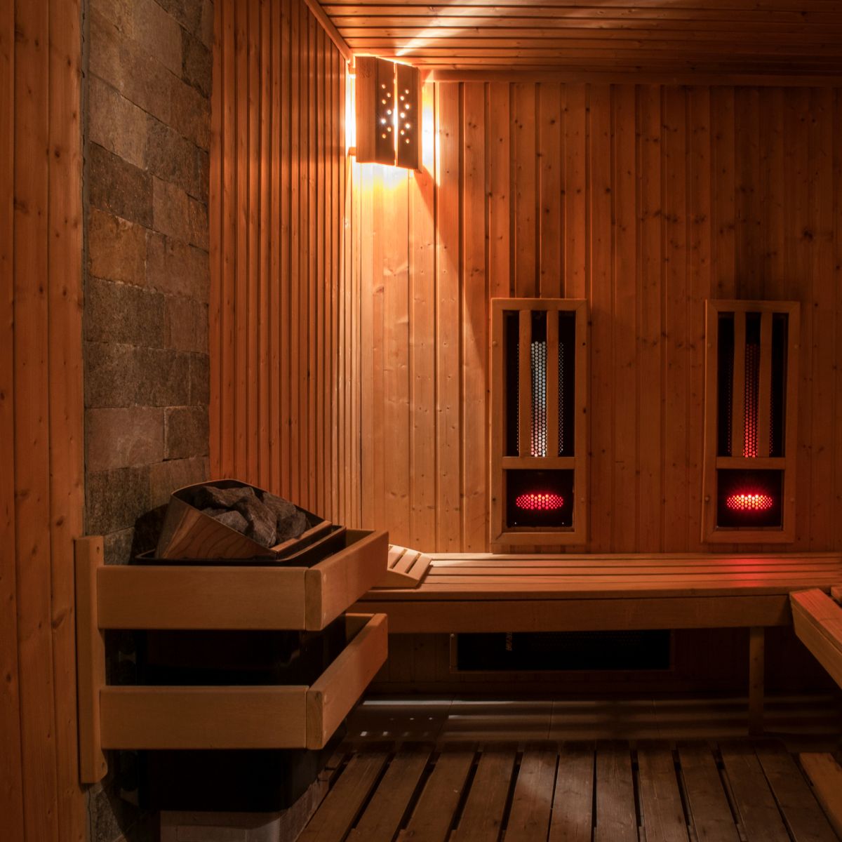Sauna Infrarossi con luce soffusa