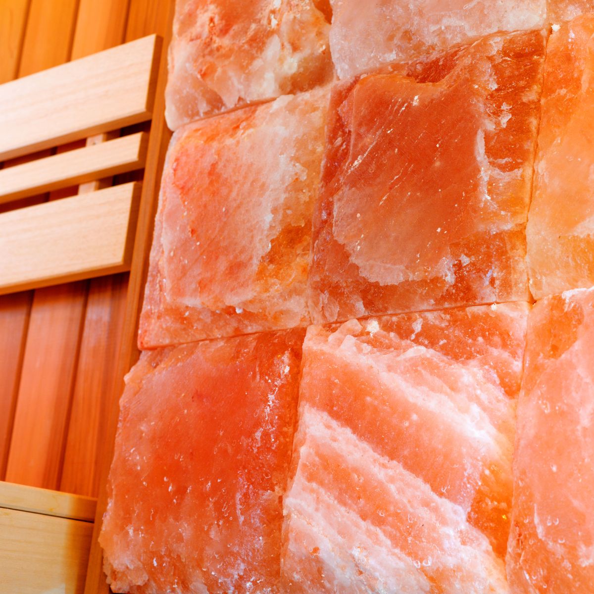 Dettaglio quadro di sale in sauna finlandese