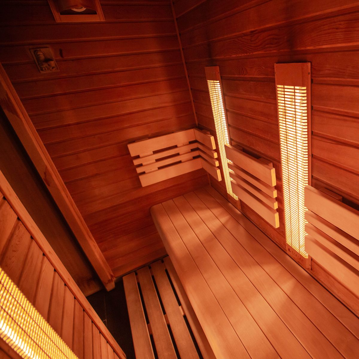 sauna infrarossi in legno - dettagli interni